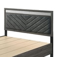 thumbnail image 3 of Furniture of America Kindering Fabric 2-Drawer King Bed with Metal Leg in Gray, 3 of 4