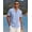 Clear Blue, variant on Men Button Down Shirt Beach Linen Shirts Summer Hawaiian Shirts Cuban Collar Shirts Short Sleeve Button Down Shirts