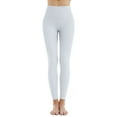 thumbnail image 2 of Crunowin Women Fashion Leggings, High Waist Comfortable Solid Color Workout Yoga Leggings White XL, 2 of 7