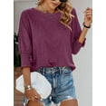thumbnail image 2 of JemilyShe Womens 2024 Plus Size Fashion Tops 3/4 Sleeve T-Shirts Cute Crewneck Basic Business Tees Blouses, 2 of 4