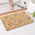 thumbnail image 4 of Yellow Cow Heart Pattern Bathroom Rugs Mat,Non Slip Microfiber Bathroom Rug,Rubber Backing,Soft Bathroom Mats for Bathroom Floor,Tub and Shower,17x27in(43x68cm), 4 of 5