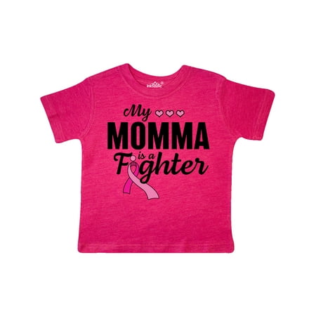 

Inktastic Breast Cancer Awareness My Momma is a Fighter Gift Toddler Boy or Toddler Girl T-Shirt