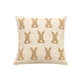 thumbnail image 1 of Ohufall Embroidered Bunny Pillowcase Easter Home Decor Cushion Cover For Sofa Living Room, 1 of 4