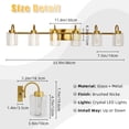 thumbnail image 2 of Bathroom Light Fixtures, Vanity Lights Crystal Bubble Clear  Glass Dimmable 3 Color Temperatures, Modern Bathroom Wall Sconce for Bathroom, Hallway, Kitchen, Bedroom, Living Room, 2 of 9