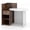 Brown & White, variant on Furnibear Reception Office Desk with Lockable Drawer Open Shelf Corner Display Engineered Wood Front Desk for Salon Boutique Brown White