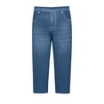 thumbnail image 6 of Fmbrln Womens Capri Jeans Pants Elastic Waisted Slim Tapered Summer Pants Fashion Casual Solid Color Cropped Pants, 6 of 9
