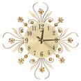 thumbnail image 1 of Flor de diamantes de imitación Reloj de pared Metal Floral Cristal Restaurante Bar Hogar Cafetería Decoración Reloj Inevent JJ15761-02, 1 of 6