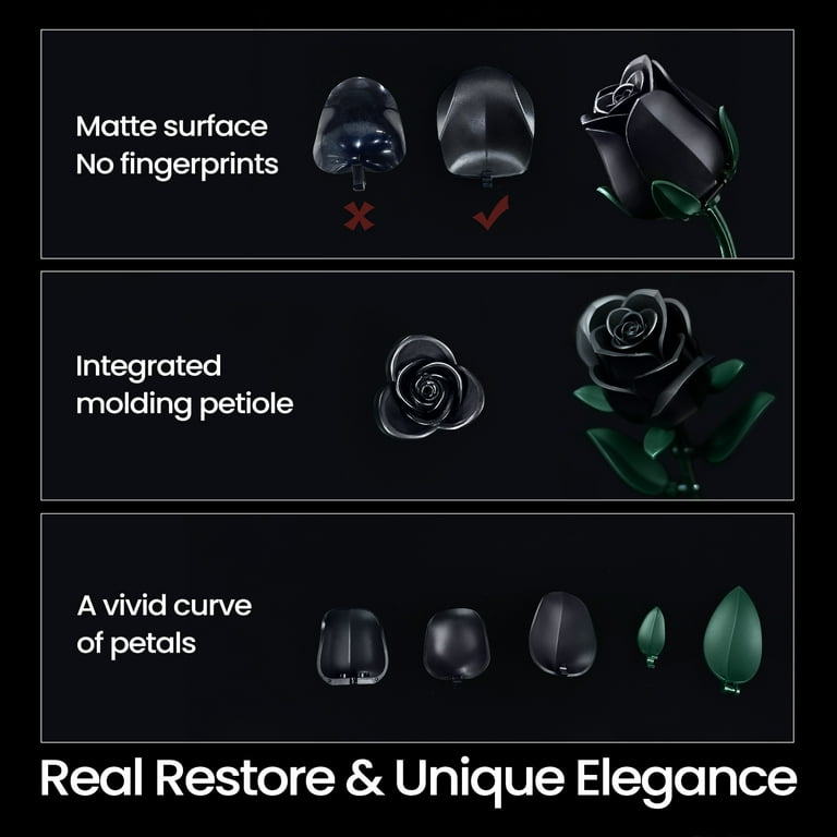 Rose Flower Bouquet Building Set, Botanical Collection Artificial Flowers Compatible with Lego Gift for Adult Home Decor(152pcs)