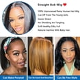 thumbnail image 3 of Brazilian Virgin Human Hair 13x4 Lace Front Wigs Straight Short Bob Hair Wigs with Baby Hair Pre Plucked for Women 150% Density 10inch, 3 of 7