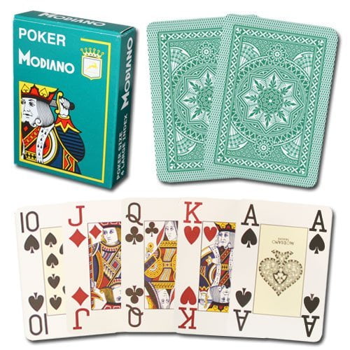 Green Lot of 12 DA VINCI 100% Plastic Playing Cards Poker Size Regular Index 