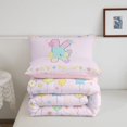 thumbnail image 5 of meiyoeat Watercolor Kawaii Stars Kids Full Size Comforter Sets,Personalized Letter K Gifts Bedding Comforter Set For Girl,Pink Reversible,3pcs,1 Comforter and 2 Pillowcases, 5 of 7