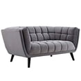 thumbnail image 1 of Modway Bestow Causeuse en Velours de Performance de Style Moderne, Fini Gris, 1 of 5
