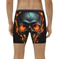 thumbnail image 4 of Rateoe Flame Metal Skull Print Men’s Underwear Boxer Briefs Soft Comfortable Underwear Boxer Briefs, Long Leg Briefs,Anti-chafing Boxer Briefs, 4 of 7
