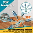 thumbnail image 4 of Microfibre Spray Mop 360° Rotating Spray Floor Mop Cleaner with Scraper Flat Mop with Sprayer Wet and Dry Mop 550ML Spray Bottle with 3 Washable Mop Pads for Home Kitchen, 4 of 7