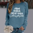 thumbnail image 2 of Mom Nana Print Women's Sweatshirt Long Sleeve Crewneck Regular Fit Spring Cute Pullover Sweater Fall Tops, 2 of 5