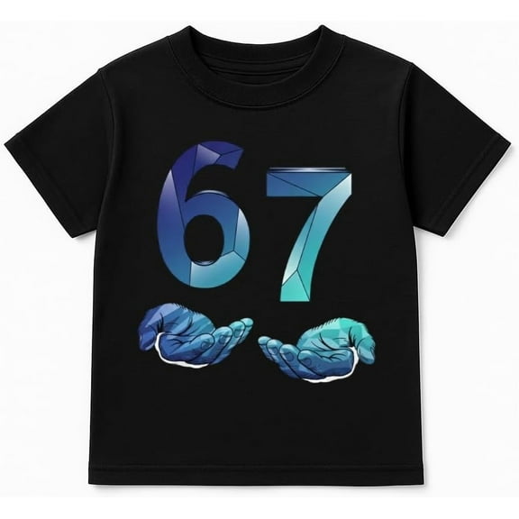67 Six Seven Funny Kids Gaming Meme Boy Girl T-Shirt