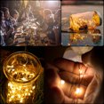 thumbnail image 2 of Cadena de luces con botón de flor, caja de batería, cadena de luces LED con botón, cadena de luces de colores para decoración navideña, cadena de luces de alambre de cobre con 2032 botones, 2 of 4