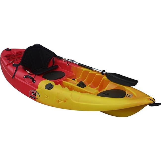Brooklyn Kayak UHFK184REDYEL 9 ft.2 in. Sit on Top Single Fishing