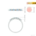 thumbnail image 4 of ANGARA Natural Half Eternity 7 Stone Aquamarine & Diamond Wedding Ring in 925 Sterling Silver for Women (Size-2.5mm) | March Birthstone, Anniversary, Jewelry Gift for Women | Natural Aquamarine Ring, 4 of 8