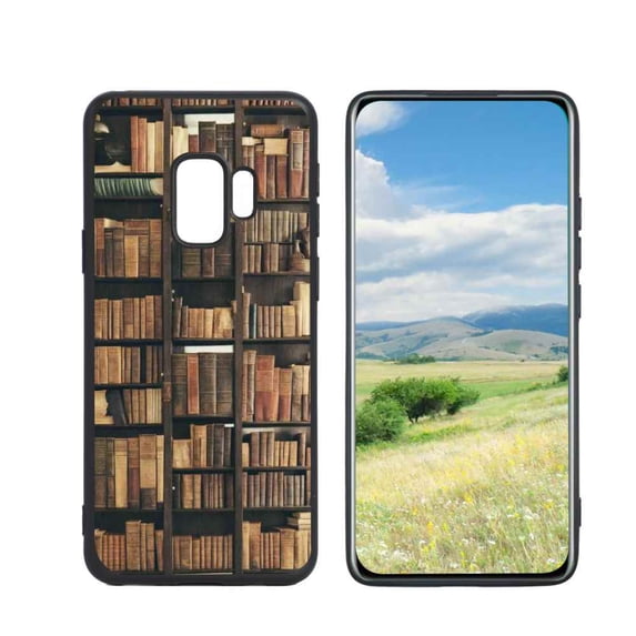 Old-Books-aesthetic-Vintage-Book-Lover-Librarian-0-3 Phone Case, Degined for Samsung Galaxy S9 Case Men Women, Flexible Silicone Shockproof Case for Samsung Galaxy S9