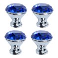 thumbnail image 1 of Unique Bargains Bouton de Tiroir en Cristal Poignée de Tiroir Armoire Commode 4 Pcs Bleu, 1 of 8