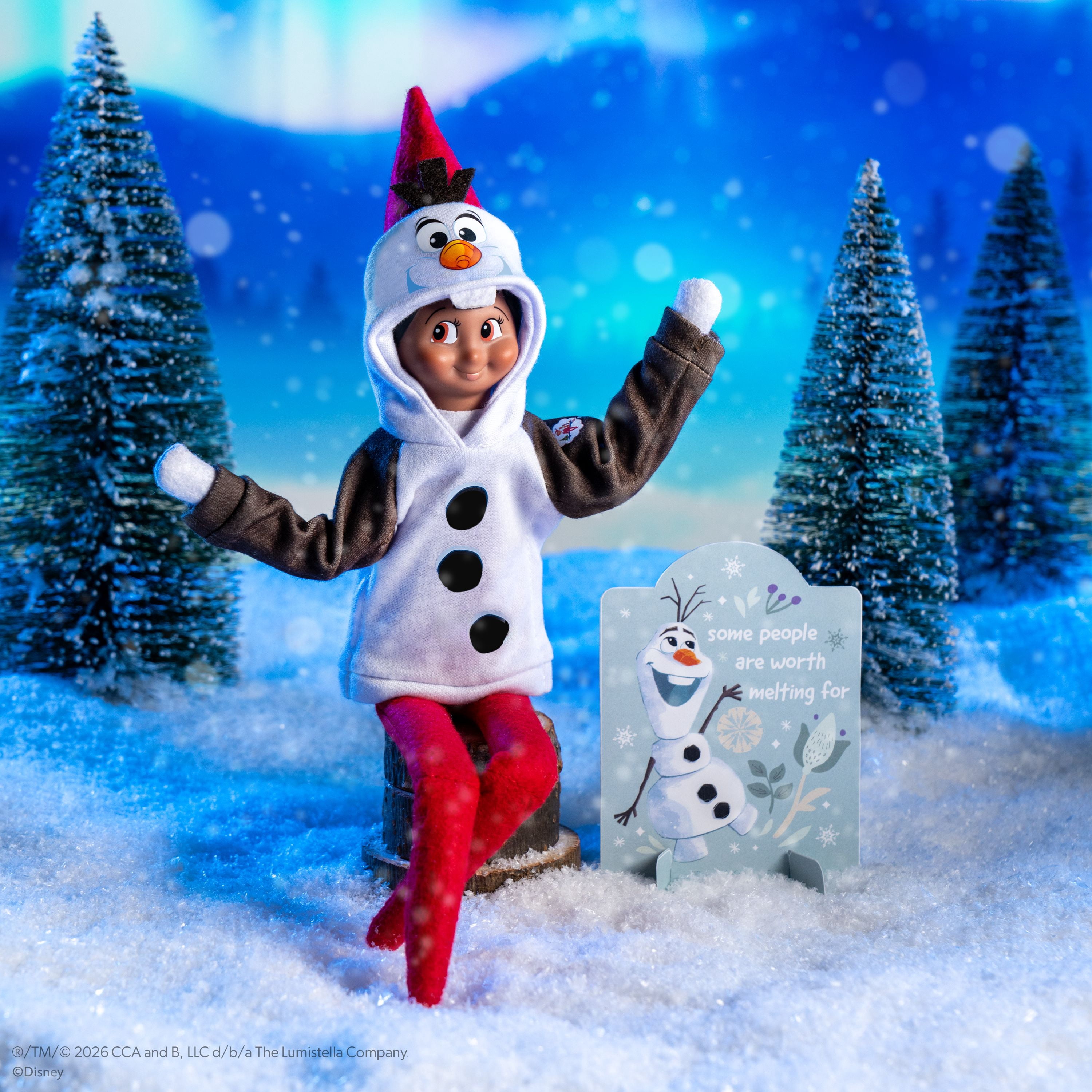 The Elf on the Shelf Disney Frozen Olaf Warm Hugs Hoodie with Olaf Standee - Scout Elf Not Included