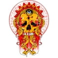thumbnail image 1 of 5" Eye Skull Mystic Scratched Retro Vinyl Sticker, 1 of 1