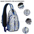 thumbnail image 2 of Romantic Rose and Peony Pattern Sling Backpack, Lightweight Durable Crossbody Daypack, Adjustable Strap, Multiple Compartments for Students, Office, Travel, 2 of 5