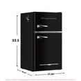 thumbnail image 6 of Frigidaire 3.2 Cu. ft. 2-Door Retro Compact Bar Refrigerator with Freezer and Side Bottle Opener, EFR840 (Black), 6 of 19