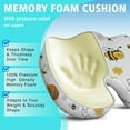 thumbnail image 5 of Premium Bee Pattern Memory Foam Seat Cushion Ergonomic Chair Pad for Office Chair, Car, Airplane & Bleachers Sciatica, Tailbone Hip & Back Pain Relief - Chair Cushion for Long Office Workers., 5 of 5