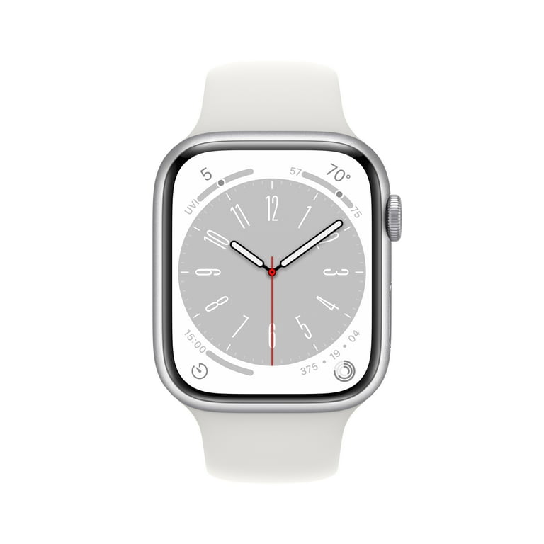 Apple Watch Series 8 GPS 45mm Silver Aluminum Case with White