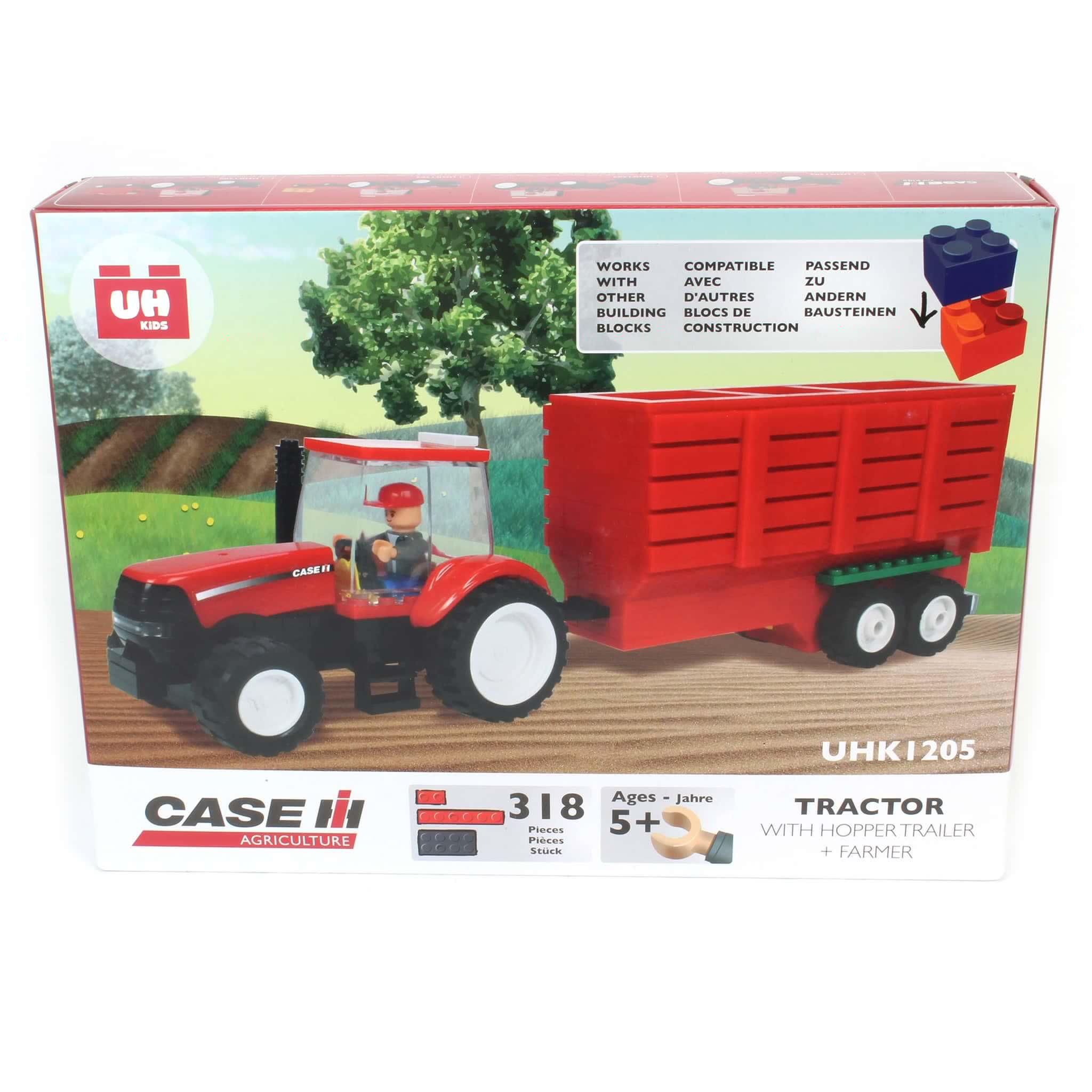 thumbnail image 3 of Case IH Magnum Tractor With Farmer & Grain Trailer, 318 Pc Block Set IMX39508, 3 of 3