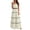 A1119 Beige, variant on Xdegoge Linen Two Piece Outfit for Women Maxi Tiered Skirt Set Strapless Bandeau Top Boho Summer Skirts Flowy Flattering Lightweight Beach Vacation Party Holiday Wear