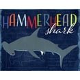 thumbnail image 2 of Santiago, Daniela 32x26 Black Ornate Wood Framed with Double Matting Museum Art Print Titled - Hammerhead Shark, 2 of 4