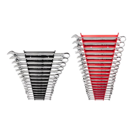 TEKTON Combination Wrench Set with Racks, 34-Piece (1/4-1 in., 6-24 mm) | WCB91301