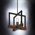 thumbnail image 6 of Luxury Modern Farmhouse Pendant, 11''H x 11''W, Matte Black & Rich Walnut Finish, Broadway Collection, by Urban Ambiance, 6 of 8