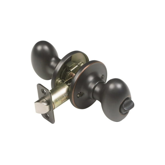 Egg Privacy Knob for Bedroom/Bathroom, Fits Standard Doors, Oil Rubbed Bronze – Design House, 750588