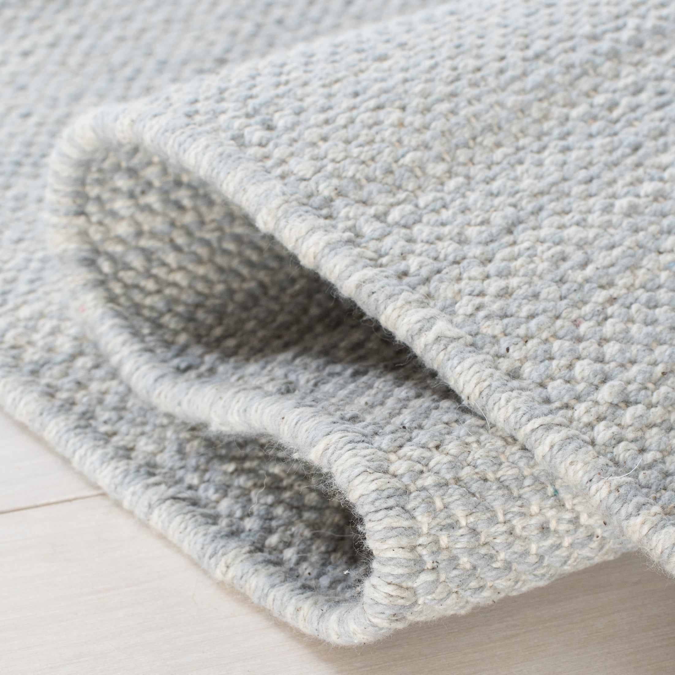 SAFAVIEH Montauk Jobeth Striped Cotton Area Rug, Grey/Ivory, 4' x 6'