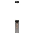 thumbnail image 2 of 471-1P-BK-G471-12SM Innovations Lighting Lincoln - 1 Light Cord Hung Pendant-4.5 Inch Wide and 15.5 Inch Tall-Matte Black Finish-Light Smoke Glass, 2 of 4