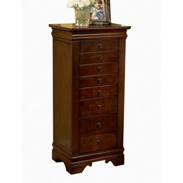 Bowery Hill Marquis Cherry Jewelry Armoire