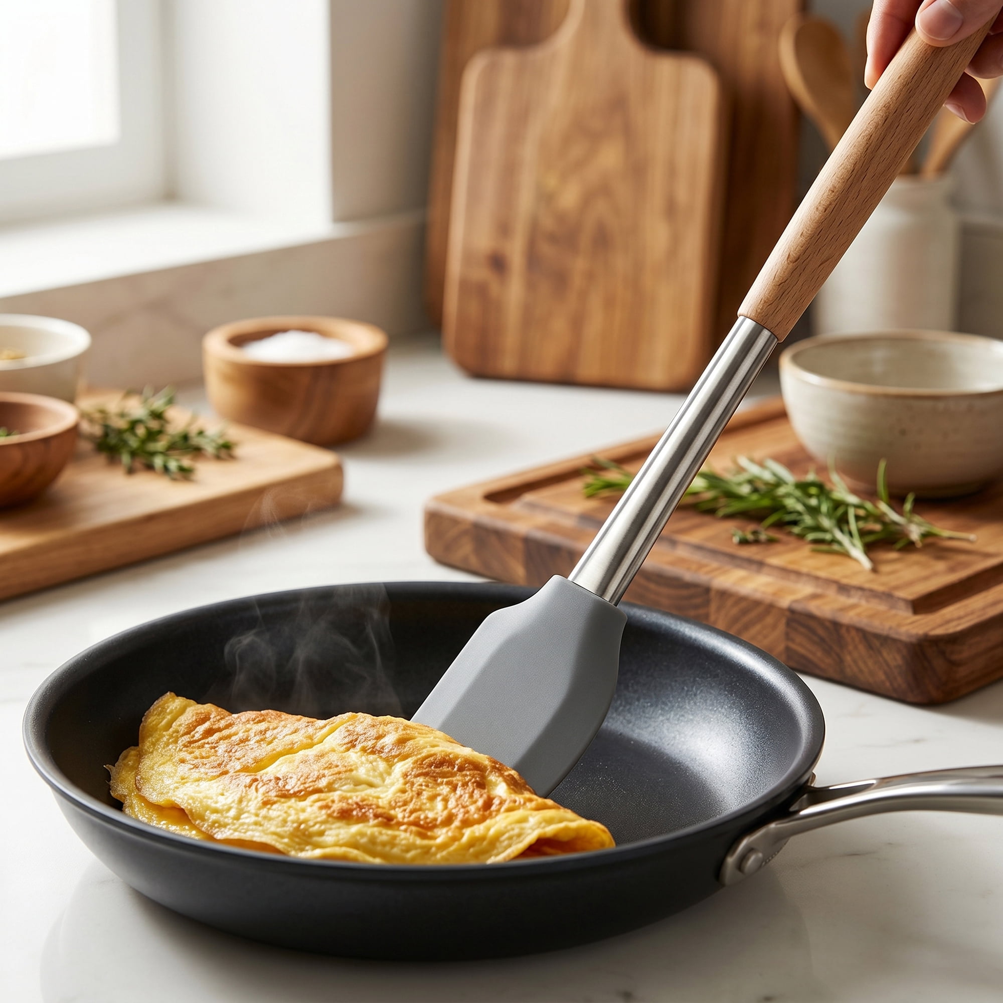 Unique Bargains Kitchen Utensil, Heat-Resistant Spatula for Flipping Gray 13.2x2.2 in