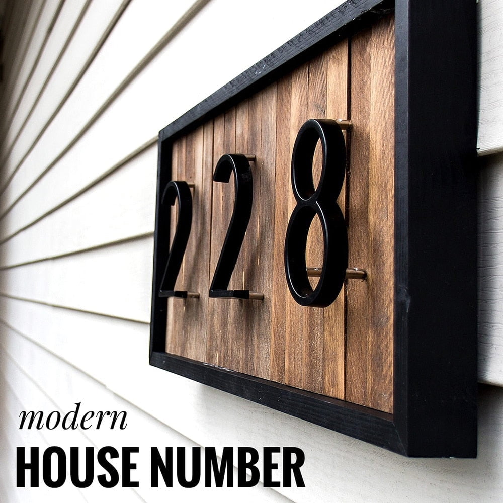 125mm Floating House Modern address number letters Big Modern Door Alphabet Home Outdoor