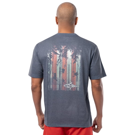 Fish N Vibe Men's Short Sleeve Fishing Performance Outdoor Graphic T-Shirt, size S-3XL