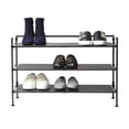 thumbnail image 2 of Seville Classics 3-Tier Shoe Rack, Wood and Metal, Espresso, 2 of 9