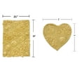 thumbnail image 5 of Home Weavers Modesto Bath Rug 100% Cotton Non-Slip Bathroom Rug Set Machine Washable Bath Rug-21"x34", Heart Shape Rug- 25"x25", Yellow Color 2 Piece Bath Rug set, 5 of 8