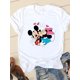 thumbnail image 1 of Disney Cartoon Tee Shirt Mickey Mouse Women Short Sleeve Summer Spring Print Clothing Casual Fashion Graphic T-shirtsL Gao Jinjia LED, 1 of 2