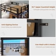 thumbnail image 6 of AMUZER Twin Size Loft Bed with Desk, Metal Loft Bed with 8 Drawers Storage & Charging Station & LED Lights, 6 Storage Shelves,Clothes Rail,Full-Length Guardrail,Noise-Free,No Box Spring Needed,Black, 6 of 8