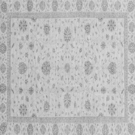 Ahgly Company Machine Washable Indoor Square Oriental Gray Traditional Area Rugs, 3' Square