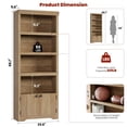 thumbnail image 4 of Garvee Librero de 5 Niveles con 2 Puertas y Estantes Ajustables – Estilo Rústico, 4 of 7