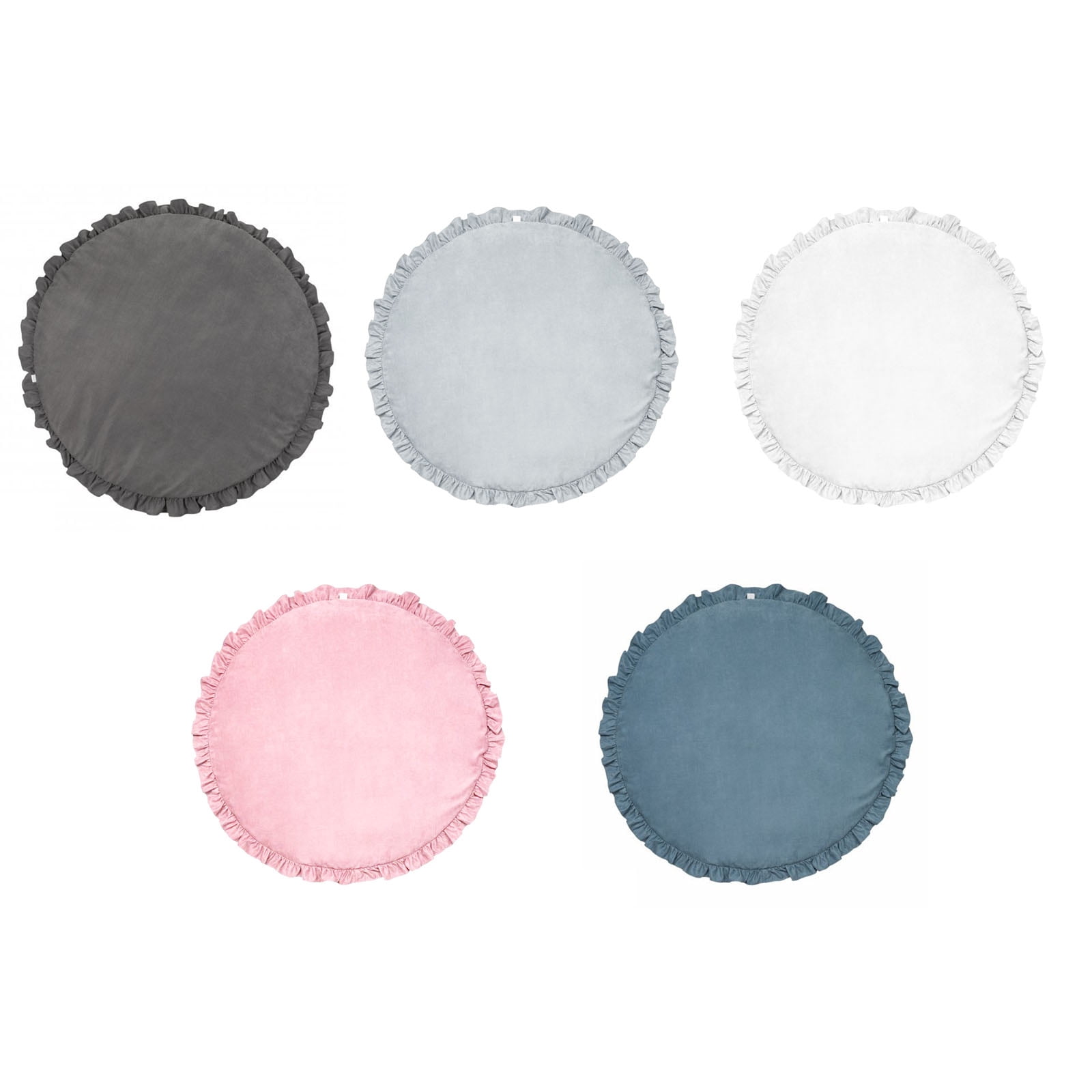 EVEXPLO Baby for Play Mat Lace Solid Color Crawling Mat Kids Room Floor Rug Round Game Pad Playmat Children Bedroom Nursery